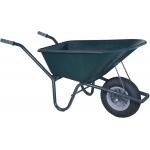 Kruiwagen PP 100 liter gecoat / groen