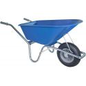 Kruiwagen PP 100 liter verzinkt / blauw