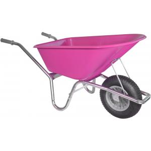 Kruiwagen PP 100 liter verzinkt / fuchsia